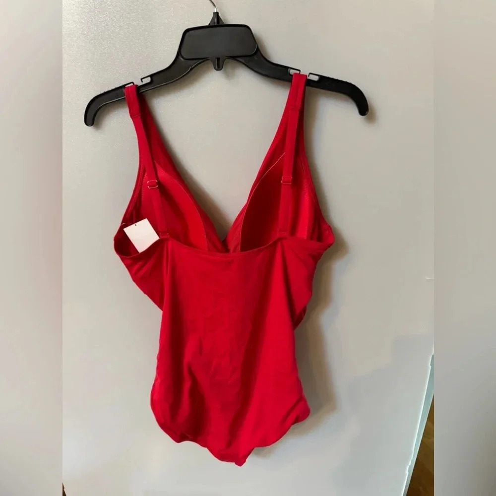 Sea Level Cross Front One-Piece red Swimsuit size 14 NEW $114.95 - Picture 3 of 6